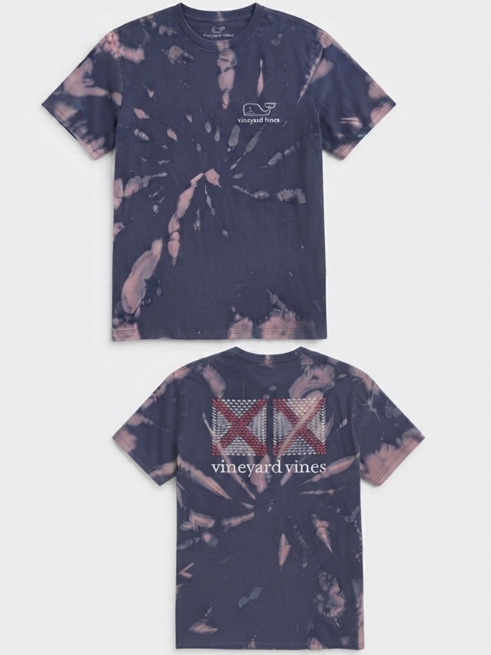 Vineyard Vines Tie-Dye Whale Logo T-Shirt Men's Small Cotton